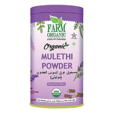Farm Organic Gluten Free Licorice Powder (Mulethi), 100G